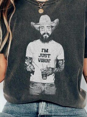 Vintage 90s Post Malone Shirt, Malone Rap Music Black Shirt